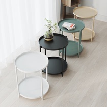 Nordic wind small tea table modern minimalist small family style living room Home set corner a few mini small round table sofa edge a few
