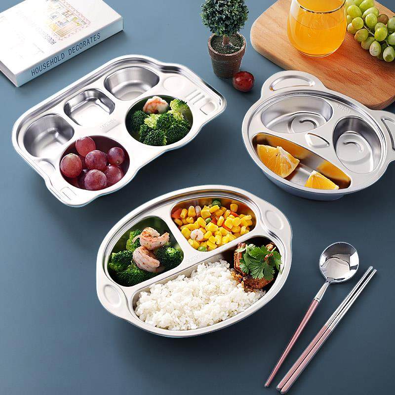 维艾304不锈钢儿童餐盘1个