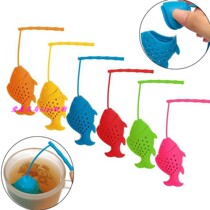 Creative Silicone Gel Small Fish Shaped Tea Leak Tea Filter Tea Filter Tea Filter Tea Bag Filter Tea Polo Tea Poller Fishing tea