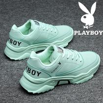 Floral Playboy mens shoes winter gush warm cotton shoes 100 hitch sports casual fashion leather face heightening of old daddy tide shoes