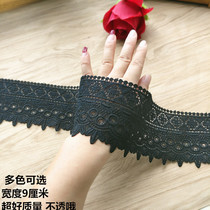9cm black and white blue green thickened exquisite embroidery water-soluble hollow lace skirt hem skirt side auxiliary