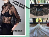 Widened black and white soft widened embroidered hollow open eyelashes Lace skirt hem accessories fabric