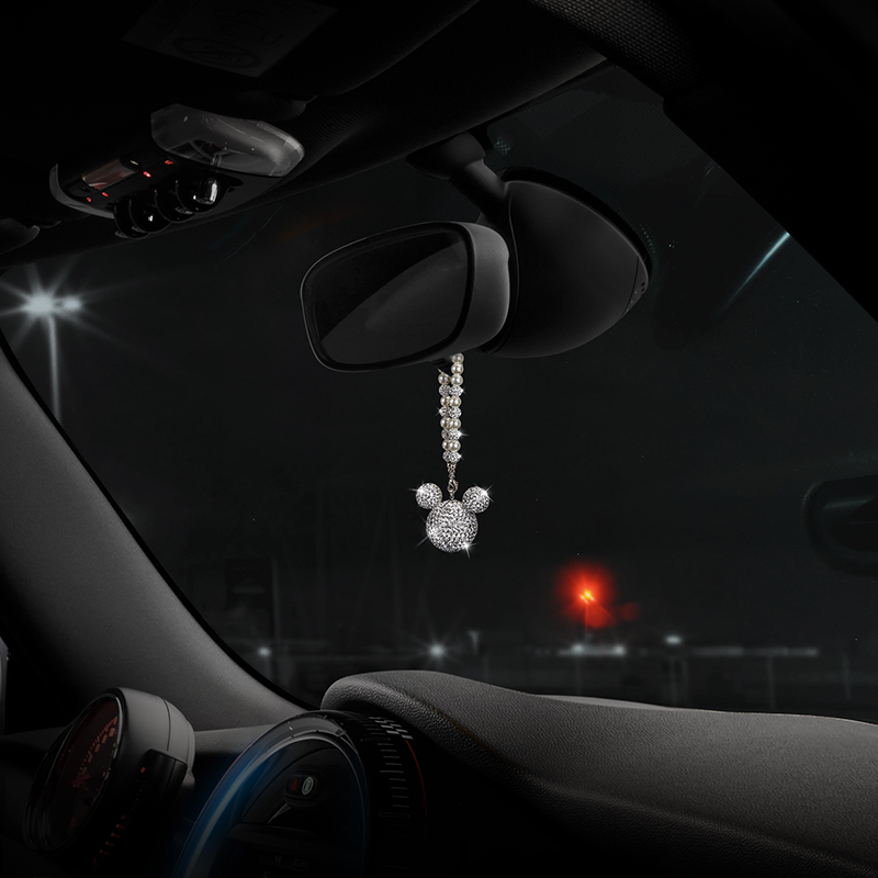 suitable for mini mini cooper rearview mirror pendant luxury miey diamond golf cart hanging rhinestone pendant