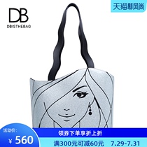 Bag 2021 new European and American fashion personality beauty pattern shoulder smiley bag female portable wild temperament socialite