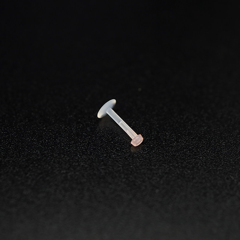 学生透明隐形硅胶亚克力唇钉唇环肉色防堵洞养洞穿刺饰品