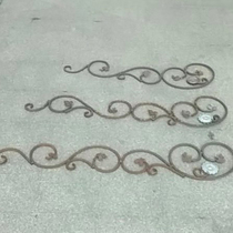 Gate round steel top flower wrought iron forging gate door head flower 12 flower round steel bent flower iron material iron flower accessories