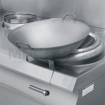 Special frying pan double ear stainless steel iron pan for wheat chef commercial induction cookers 40CM 40CM 45CM 50CM