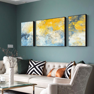 抽象客厅装饰画北欧沙发背景油画大尺寸简约时尚大气现代风格墙画