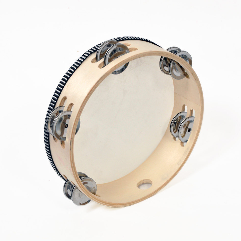 奥尔夫乐器8寸双排铃鼓 儿童舞蹈打击乐器仿羊皮手鼓 幼儿园拍鼓