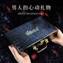 Mens wallet 2021 new leather short trendy card bag custom lettering Tanabata gift for boyfriend and husband