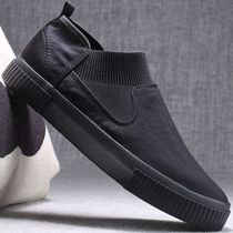 Old Beijing leisure flat shoes mens cloth shoes a pedal shoes mens tide 2020 new spring mens shoes canvas shoes