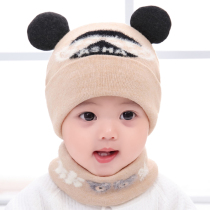 Baby hat autumn and winter infant cotton thin men and women baby hat knitted wool childrens hat thickened warm