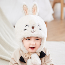 Baby hat autumn and winter cotton baby Lei Feng hat cute boy girl winter warm ear cap plus velvet thickening