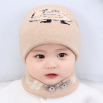 Baby hat autumn and winter infant cotton men and women baby knitted wool hat childrens hat winter ear protection thickened warm