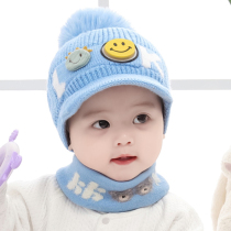 Baby hat autumn and winter infant cotton male and female baby duck tongue wool hat childrens hat knitted warm and thick winter