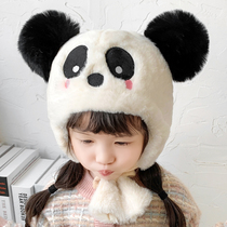 Baby hats autumn and winter infants plus velvet thickened Lei Feng hat boys and girls cute pure cotton hat winter ear protection warm