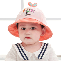 Baby hat spring and autumn thin cute super cute cotton infant fisherman hat boys and girls Childrens basin hat summer shade