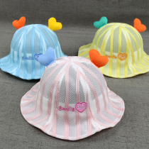 Baby hat summer thin men and women baby fisherman net hat sunshade sunscreen cute super cute childrens basin hat spring and autumn