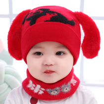 Baby hat autumn and winter cotton male infant hat cute super cute girl wool hat winter ear thickening warm