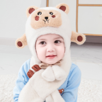 Baby hat autumn winter plus suede thickened protective ear baby Lei Feng cap male and female child windproof and warm children Han version of thick