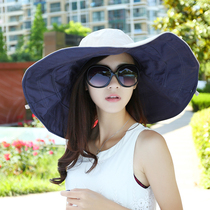 Summer Lady dayalong sunshade hat foldable sunscreen beach hat Korean version outdoor sunscreen woman