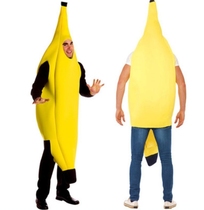 Halloween nightclub masquerade spoof banana fruit costume Shake sound male and female adult co party dress up clothes