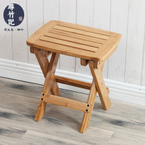 Household thickened folding stool Adult fashion simple Nanzhu bench square stool Maza fishing stool Childrens small stool
