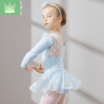 Shang Pinlin spring childrens dance clothing Long-sleeved tutu grading suit Childrens practice suit Performance suit for girls