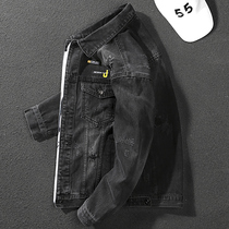 Handsome Gas Black Badge 2021 Spring Autumn Season Denim Jacket Male Tide Card Jacket Korean version Trend Casual Vest