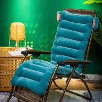 Thickened recliner cushion Sofa cotton cushion Bamboo chair seat backrest cushion Office rattan chair Rocking chair Long cushion Cushion All-in-one