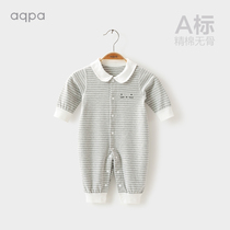 aqpa Baby spring and autumn jumpsuit Newborn long sleeve romper Baby climbing suit Air conditioning suit clothes 0-24 months