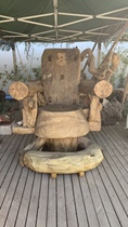 Yunnan old wood furniture overlord chair original design garden solid wood back chair armchair