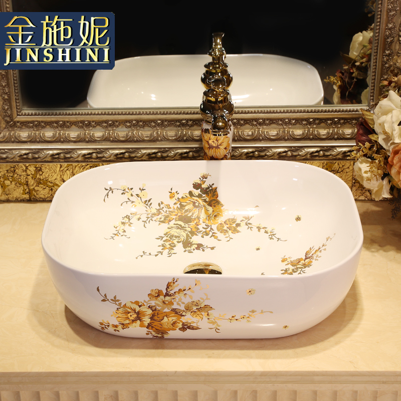 Basin fangyuan form European art ceramics on the Basin that wash a face to wash your hands toilet lavatory sink contracted household