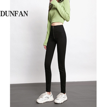 High-waisted jeans for women fashion casual sexy blue summer thin black stretch tight peach hip pencil pants for women