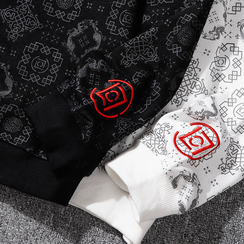 20ss陈冠希clot同款丝绸男女情侣款休闲运动宽松薄款毛圈连帽卫衣