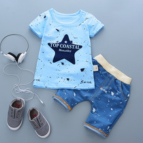 2020 Summer new childrens clothing boys and childrens short sleeve T-shirt shorts set 1-4 years old childrens suit tide