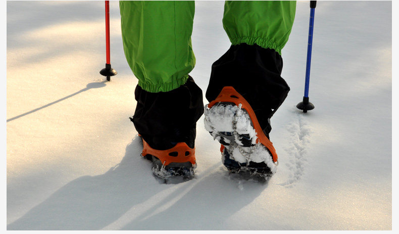 秋冬户外用品登山冰爪防滑鞋套地套雪爪雪地冰抓攀岩8齿锰钢冰爪