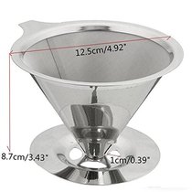 Stainless Steel Hand Flush Coffee Strainer Rack Filter American Drip Filter Funnel full self-hands-on punching bracket
