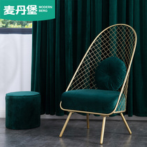 Single sofa light luxury simple Nordic Net red ins small apartment bedroom balcony leisure negotiation single sofa chair