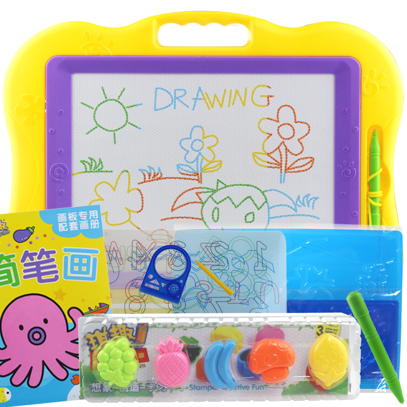 儿童画板磁性写字板宝宝婴儿玩具1-3岁2幼儿彩色超大号涂鸦小黑板产品展示图5
