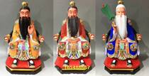 Taoist statue Sanqing Daozu Yuqing Shangqing Taiqing deity statue camphor wood carving statue customized 40cm