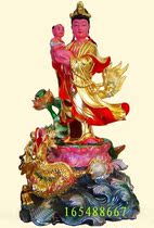 Taiwan high-end send-up Guanyin Buddha send-up Guanyin Bodhisattva carved pearl color fragrant camphor wood carving 50CM