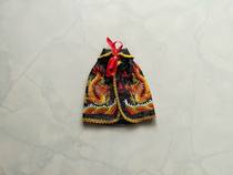 Black dragon embroidered cloak dragon robe God portrait cloak Buddha clothes Prince cloak style master cloak Taoist embroidery 20cm