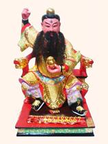 Taoist Buddha statue custom-made lacquer thread carving off chair gold camphor wood carving thunder sound universal Zun 40cm