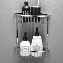 New German high-end all copper solid bathroom tripod toilet rack double triangle basket corner frame