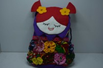 Cute animal bag shoulder crossbody fabric bag female mobile phone bag Mini carry-on bag Flower closure coin purse