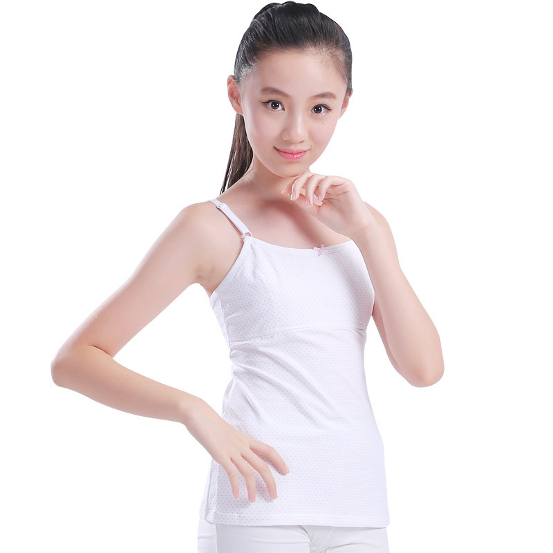 女童吊带内衣发育期儿童学生912岁13打底大童纯棉女孩背心秋冬15
