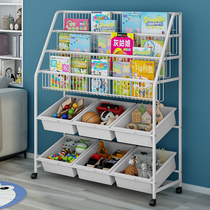 Childrens bookshelves Ploy Toys Containing Shelf Baby Inductive Shelf Multilayer Finishing Containing Cabinet Storage Racks Shelf
