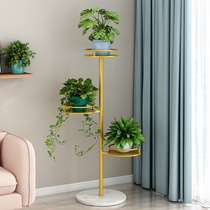 Flower Shelf Multilayer Indoor Floor Landing Type Balcony Decoration Shelving Iron Art Living Room Minima Flower Pot rack Green Roof