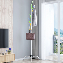 Yast coat rack multifunctional floor-to-ceiling household bedroom hanger living room storage rack clothes rack rack bag rack